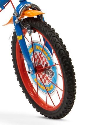Bicicleta pentru copii Toimsa Hot Wheels 16 inch cu roti ajutatoare, suport si sticla de apa Bicicleta pentru copii Toimsa Hot Wheels 16 inch cu roti ajutatoare, suport si sticla de apa