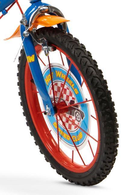 Bicicleta pentru copii Toimsa Hot Wheels 16 inch cu roti ajutatoare, suport si sticla de apa