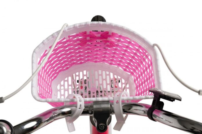 Bicicleta pentru copii Velors V1604B Fucsia 16 inch cu roti ajutatoare, cosulet, cadru din otel, varsta 4-6 ani