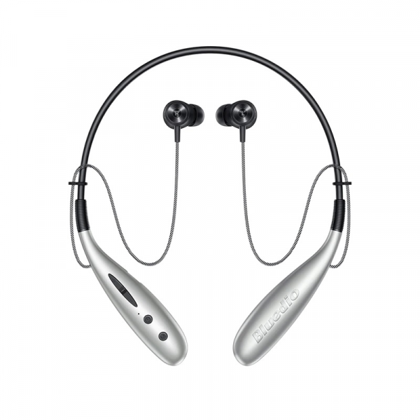 Casti bluetooth in-ear cu guler Bluedio Hn+, Difuzor de 13mm, 116dB, 32I , Microfon, Slot memorie, Bluetooth v5.0, Design magnetic, Silver Casti bluetooth in-ear cu guler Bluedio Hn+, Difuzor de 13mm, 116dB, 32I , Microfon, Slot memorie, Bluetooth v5.0, Design magnetic, Silver