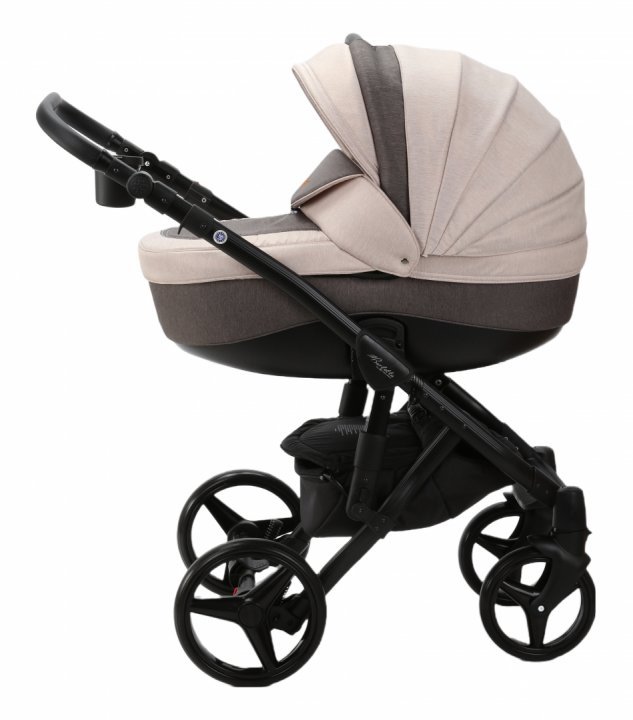 Carucior 3 in 1 pentru copii Adamex Barletta Full Linen TD2 Sweet Amaretto cu scaun auto iSize, landou reglabil, parte sport reglabila pana la orizontala, cadru cu suspensii Carucior 3 in 1 pentru copii Adamex Barletta Full Linen TD2 Sweet Amaretto cu scaun auto iSize, landou reglabil, parte sport reglabila pana la orizontala, cadru cu suspensii