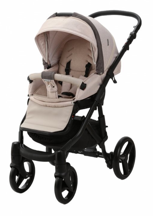 Carucior 3 in 1 pentru copii Adamex Barletta Full Linen TD2 Sweet Amaretto cu scaun auto iSize, landou reglabil, parte sport reglabila pana la orizontala, cadru cu suspensii Carucior 3 in 1 pentru copii Adamex Barletta Full Linen TD2 Sweet Amaretto cu scaun auto iSize, landou reglabil, parte sport reglabila pana la orizontala, cadru cu suspensii