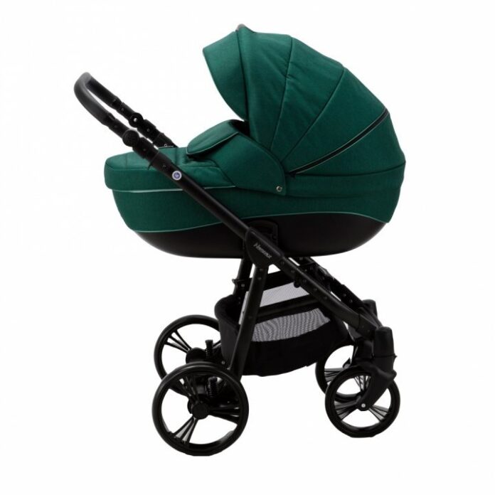 Carucior 3 in 1 Adamex Neonex tip 52C amazon green cu scaun auto iSize, spatar reglabil pana la orizontala, suspensii, accesorii incluse
