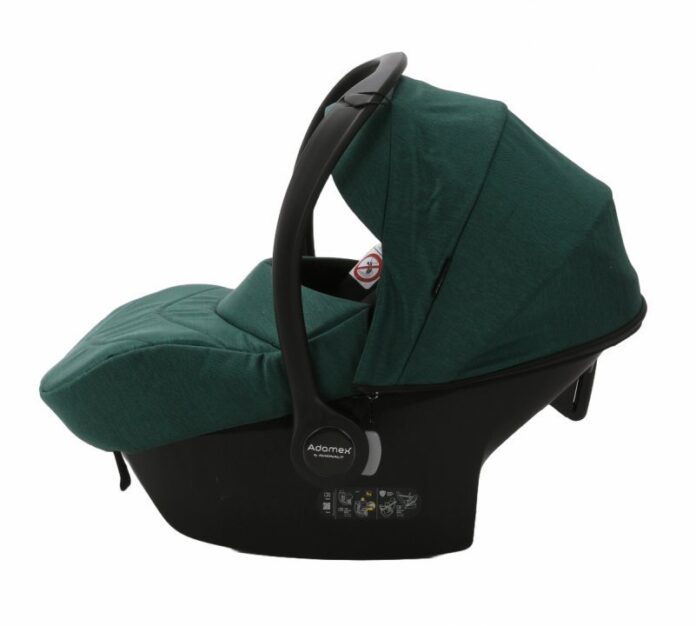 Carucior 3 in 1 Adamex Neonex tip 52C amazon green cu scaun auto iSize, spatar reglabil pana la orizontala, suspensii, accesorii incluse