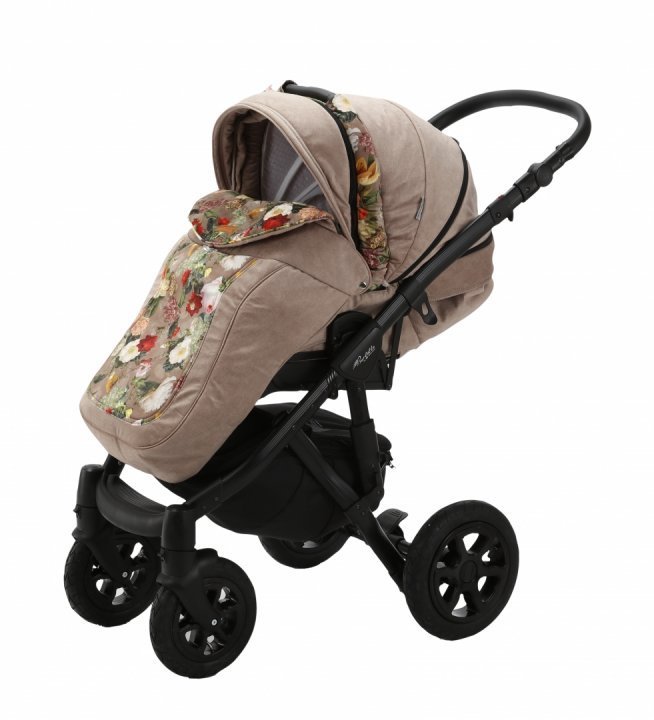 Carucior 3 in 1 Adamex Barletta FL5 Flowers Collection oak barrel cu scaun auto iSize, landou cu suport de cap reglabil pe inaltime, parte sport reglabila pana la orizontala, suspensii Carucior 3 in 1 Adamex Barletta FL5 Flowers Collection oak barrel cu scaun auto iSize, landou cu suport de cap reglabil pe inaltime, parte sport reglabila pana la orizontala, suspensii
