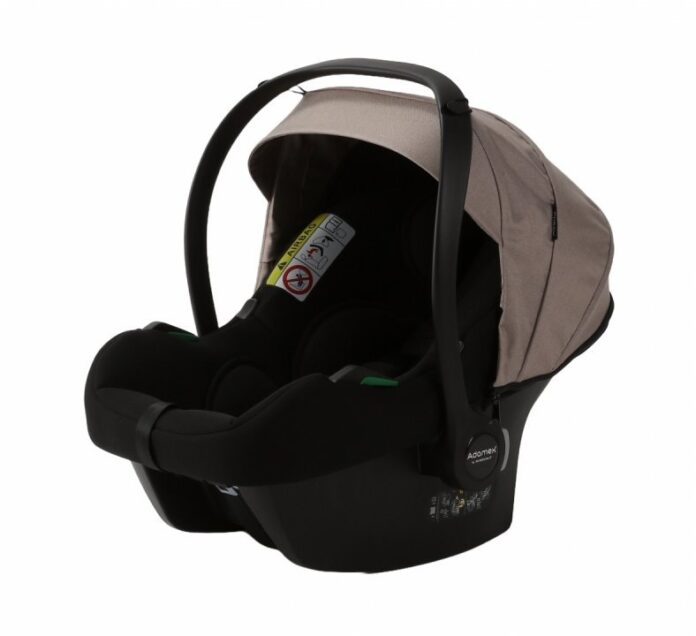 Carucior 3 in 1 Adamex Neonex TK72C Ferrara beige cu scaun auto iSize, piesa sport reversibila, landou cu spatar reglabil, roti pivotante, cadru cu suspensii elastice, accesorii incluse