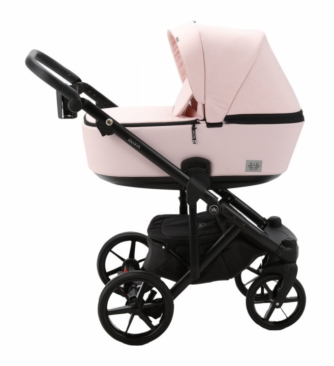 Carucior 3 in 1 Adamex Olivia Linen EcoLeather PS22 Powder Pink cu scaun auto iSize, landou cu suport de cap reglabil pe inaltime, parte sport reglabila pana la orizontala, roti cu suspensii Carucior 3 in 1 Adamex Olivia Linen EcoLeather PS22 Powder Pink cu scaun auto iSize, landou cu suport de cap reglabil pe inaltime, parte sport reglabila pana la orizontala, roti cu suspensii