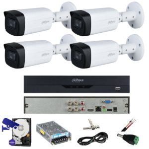 Sistem de supraveghere 4 camere Dahua, 5 MP, IR 80M, lentila 3.6MM, Starlight, DVR Dahua 4 canale, 5MP, Accesorii Sistem de supraveghere 4 camere Dahua, 5 MP, IR 80M, lentila 3.6MM, Starlight, DVR Dahua 4 canale, 5MP, Accesorii