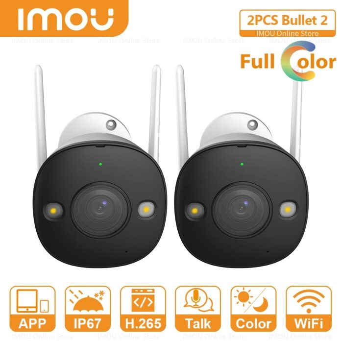 Kit supraveghere 2 camere Wi-Fi IMOU 5MP Dual Light 30m Microfon Difuzor Alarma, 2 x carduri memorie 64GB, 2 x doze montaj Kit supraveghere 2 camere Wi-Fi IMOU 5MP Dual Light 30m Microfon Difuzor Alarma, 2 x carduri memorie 64GB, 2 x doze montaj