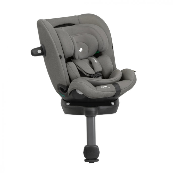 Scaun auto pentru copii Joie i-Pivot Grow Thunder, 40-135 cm, certificat R129, rotativ, spatar reglabil, tetiera ajustabila, SPS