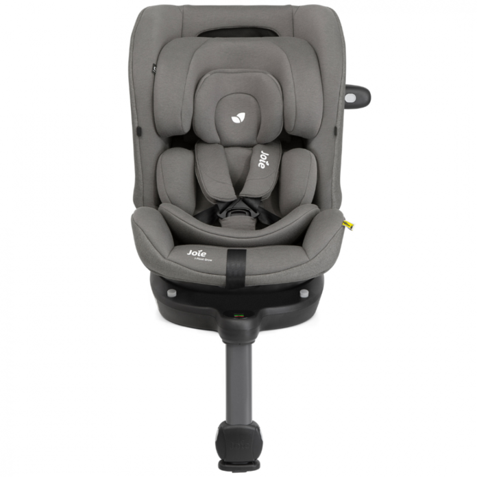 Scaun auto pentru copii Joie i-Pivot Grow Thunder, 40-135 cm, certificat R129, rotativ, spatar reglabil, tetiera ajustabila, SPS