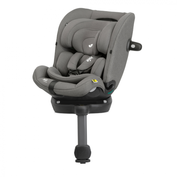Scaun auto pentru copii Joie i-Pivot Grow Thunder, 40-135 cm, certificat R129, rotativ, spatar reglabil, tetiera ajustabila, SPS