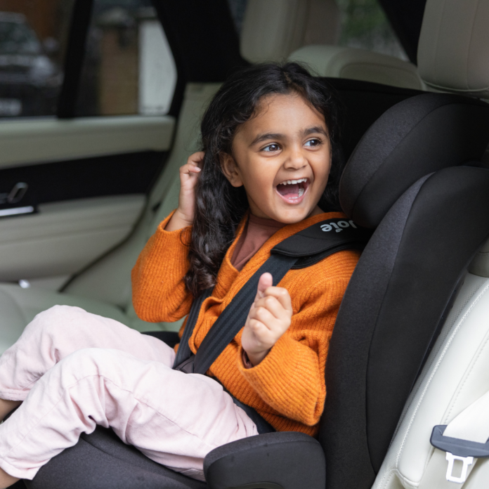 Scaun auto pentru copii Joie i-Irvana Gray Khaki i-Size, 76-150 cm, certificat R129 , tetiera ajustabila, suport pentru pahar