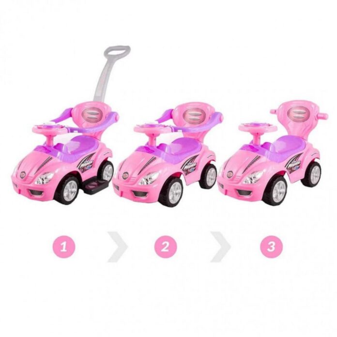 Masinuta copii si bebe NOVOKIDS MegaCar, Cu melodii si lumini, Maner de impins pentru parinti detasabil, Functie trotineta fara pedale, Pentru interi Masinuta copii si bebe NOVOKIDS MegaCar, Cu melodii si lumini, Maner de impins pentru parinti detasabil, Functie trotineta fara pedale, Pentru interi