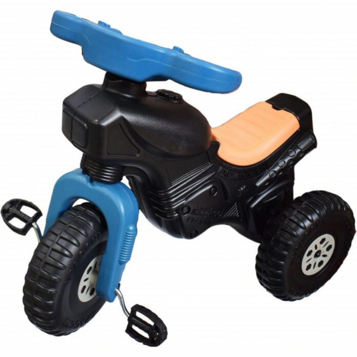 Tricicleta pentru copii Novokids Apacchi Negru cu pedale