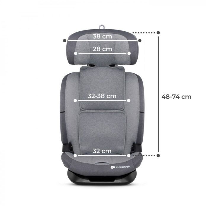 Scaun auto Kinderkraft Oneto3 i-size cu isofix 76-150 cm cool grey Scaun auto Kinderkraft Oneto3 i-size cu isofix 76-150 cm cool grey