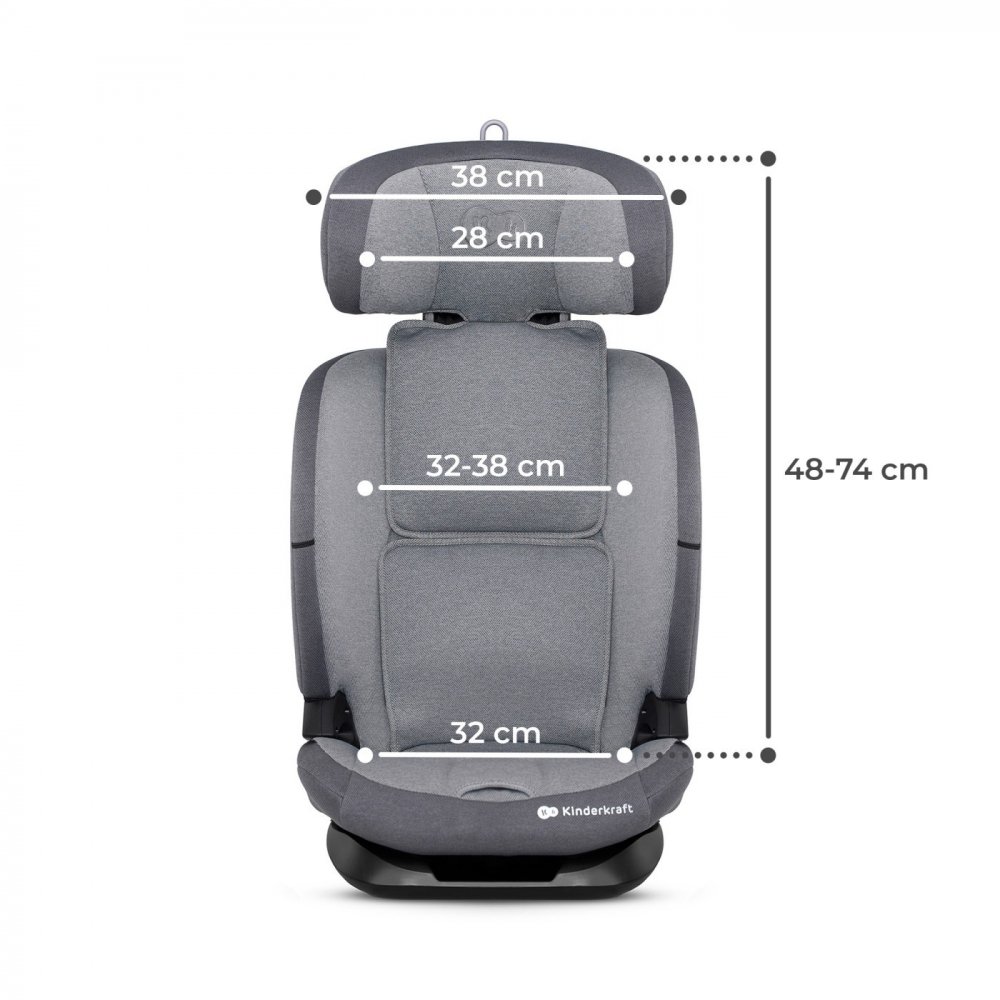 Scaun auto Kinderkraft Oneto3 i-size cu isofix 76-150 cm cool grey Scaun auto Kinderkraft Oneto3 i-size cu isofix 76-150 cm cool grey