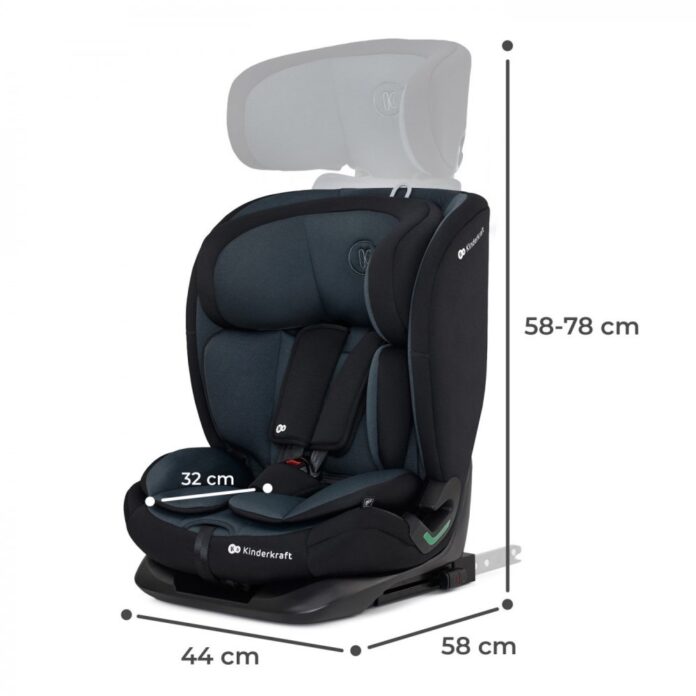Scaun auto Kinderkraft Oneto3 i-size cu isofix 76-150 cm graphite black