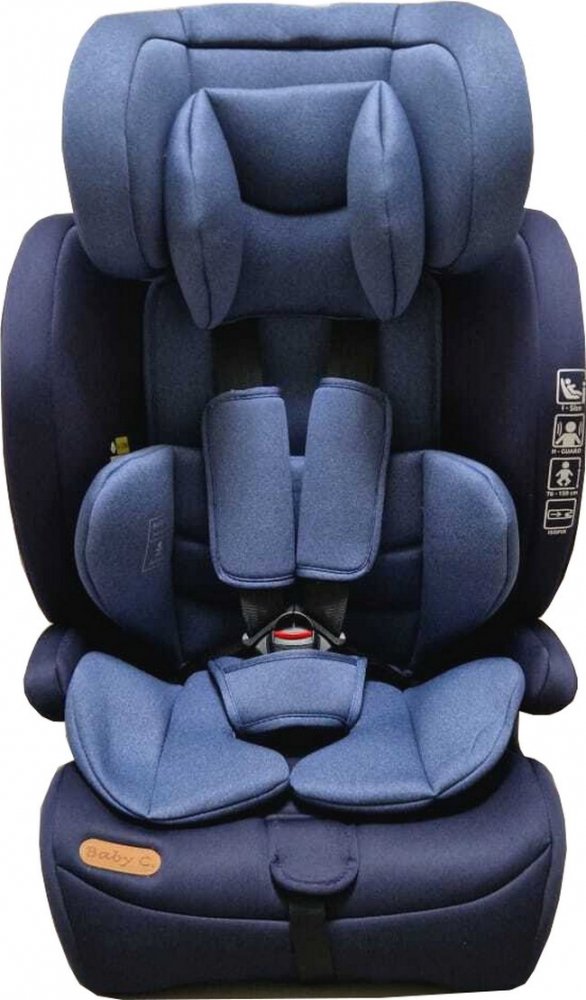 Scaun auto cu Isofix Baby Care Safety Plus Rosu 9-36 kg, Omologare R-129 i-Size, Tetiera reglabila, Sistem de prindere in centura de siguranta, Husa detasabila