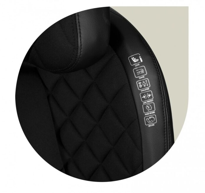 Scaun auto copii cu isofix Nukido I-SIZE 100-150 cm Louis Gri,tetiera reglabila in 12 pozitii,husa detasabila,indicatori instalare centura,protectie la impact lateral si certificare ECE R129