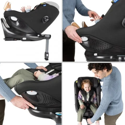 Scaun auto pentru copii Graco Midnight, rotativ 360 Turn2Me Dlx, i-Size, testat ADAC Scaun auto pentru copii Graco Midnight, rotativ 360 Turn2Me Dlx, i-Size, testat ADAC
