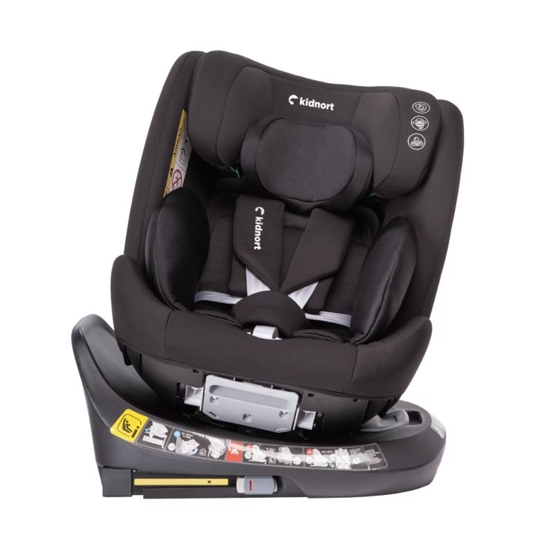 Scaun auto pentru copii, Kidnort, cu isofix, rotativ 360, i-Size R129, cu picior stabilizator si tetiera reglabila, 40-150 cm, dimensiune 46.5 x 35 x 56 cm, Radjur Grey Scaun auto pentru copii, Kidnort, cu isofix, rotativ 360, i-Size R129, cu picior stabilizator si tetiera reglabila, 40-150 cm, dimensiune 46.5 x 35 x 56 cm, Radjur Grey