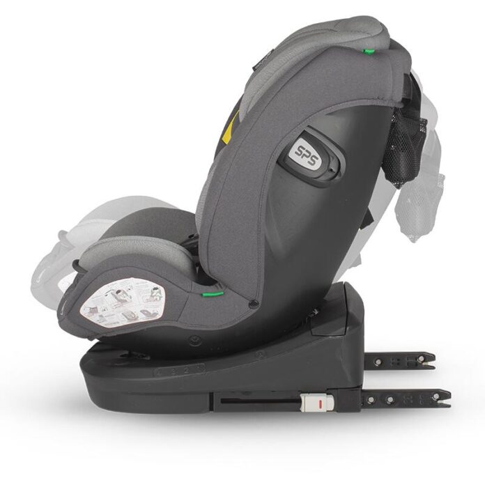 Scaun auto cu Isofix Coccolle Nyota Diamond Black 40-150 cm, i-Size, 4 pozitii inclinare, Rotire 360 cu o singura mana, Tetiera reglabila, Husa detasabila, Sistem antibasculare Top Tether, Pozitie somn, 0-12 ani
