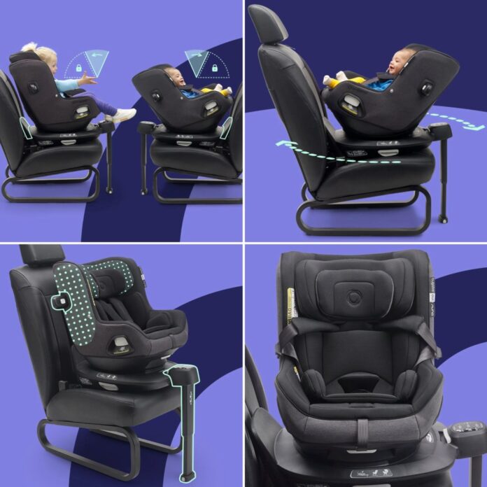 Scaun auto rotativ Bugaboo Owl grey i-Size