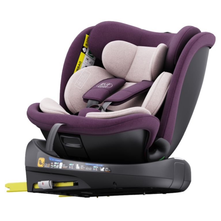 Scaun auto rotativ cu isofix B-Joy Deluxe Buf Boof iSize 40-150 cm black