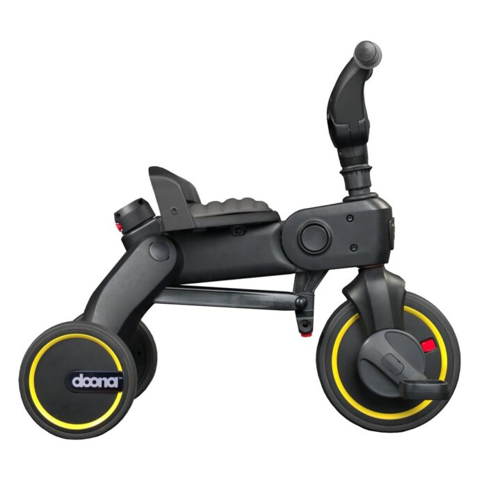 Tricicleta pentru copii Doona Liki Trike S1 Grey Hound ultrapliabila, maner cu control al directiei, spatar reglabil multiple pozitii, cadru de aluminiu, roti din cauciuc Eva, suse detasabile cu spuma de memorie, capotina cu protectie UV