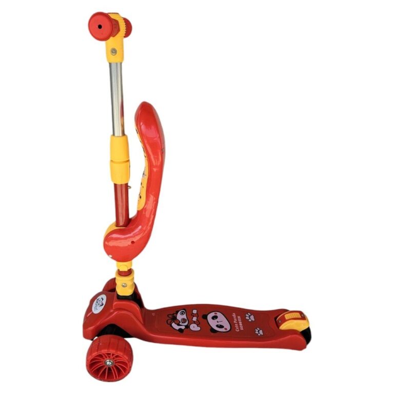 Trotineta pentru copii Novokids Mini Scooter 8010 Albastru 2 in 1, cu roti luminoase din silicon, melodii, 3 roti, pliabila, maner reglabil, greutate suportata 50 kg