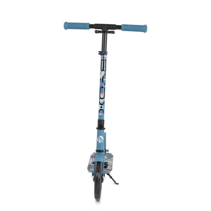 Trotineta pliabila pentru copii de la 6ani,cu ghidon din aluminiu,roti ABEC-7 din PU cu lumini LED,inaltime ghidon ajustabila,frana de picior si cric Byox Monster Green