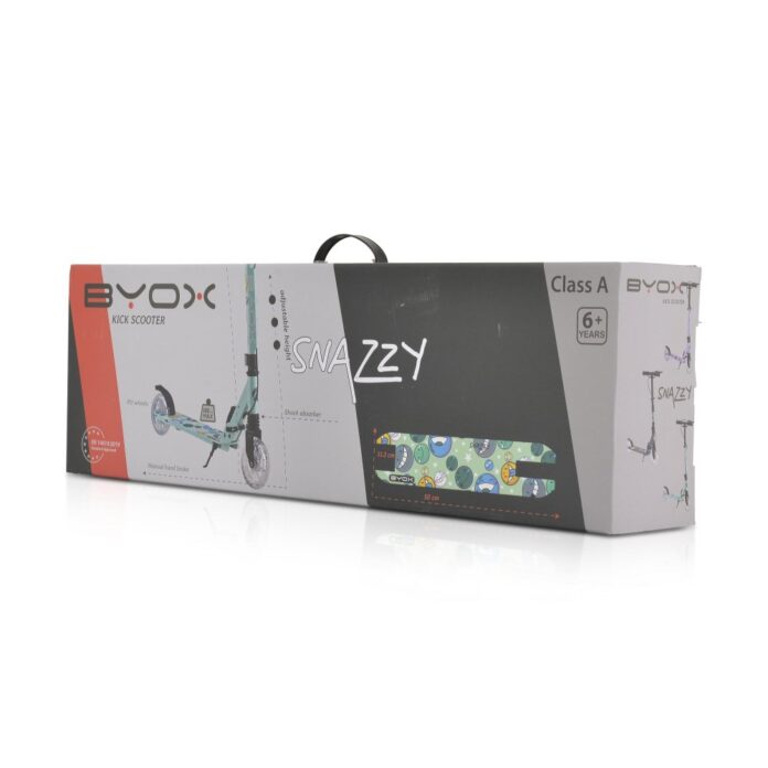 Trotineta pliabila pentru copii Byox Snazzy Mov de la 8 ani,Cadru din aluminiu,Amortizor frontal,Roti ABEC-7 din PU cu lumini LED,Inaltime ghidon ajustabila 75-89 cm,Baza antialunecare,Frana de mana si cric inclus Trotineta pliabila pentru copii Byox Snazzy Mov de la 8 ani,Cadru din aluminiu,Amortizor frontal,Roti ABEC-7 din PU cu lumini LED,Inaltime ghidon ajustabila 75-89 cm,Baza antialunecare,Frana de mana si cric inclus