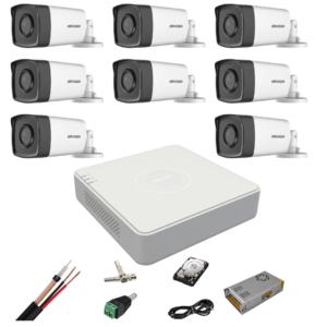 Kit complet supraveghere 5 MP Hikvision Turbo HD 8 camere, IR 40 m, HDD 2Tb, 200 m cablu Kit complet supraveghere 5 MP Hikvision Turbo HD 8 camere, IR 40 m, HDD 2Tb, 200 m cablu