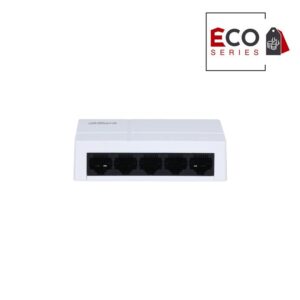 Switch Gigabit Ethernet cu 5 Porturi Dahua Eco Series PFS3005-5GT-L-V2, 1000 Mbps, 2K MAC, Fara management Switch Gigabit Ethernet cu 5 Porturi Dahua Eco Series PFS3005-5GT-L-V2, 1000 Mbps, 2K MAC, Fara management