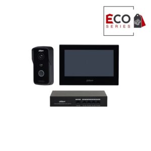 Kit videointerfon IP Dahua Eco Series KTP03, 1MP, 1 familie aparent, 7 inch, IC card, PoE Kit videointerfon IP Dahua Eco Series KTP03, 1MP, 1 familie aparent, 7 inch, IC card, PoE
