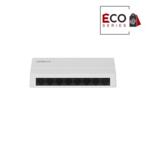 Switch cu 8 porturi Dahua Eco Series PFS3008-8GT-L-V2, 2000 MAC, 16 Gbit, fara management Switch cu 8 porturi Dahua Eco Series PFS3008-8GT-L-V2, 2000 MAC, 16 Gbit, fara management
