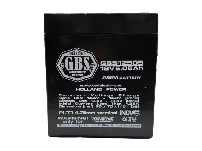 Acumulator centrala de alarma 12V, 5 A, conectori T1, PL5AH