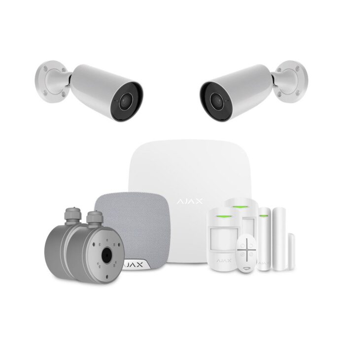 Sistem alarma wireless si camere exterior IP Ajax CCTV Intrusion Security, 2 camere, 8 MP, 2.8 mm, IR 35 m, microfon, slot card, detectie om/vehicul/animal prin AI, pet immunity, 868 MHz, buton de panica Sistem alarma wireless si camere exterior IP Ajax CCTV Intrusion Security, 2 camere, 8 MP, 2.8 mm, IR 35 m, microfon, slot card, detectie om/vehicul/animal prin AI, pet immunity, 868 MHz, buton de panica
