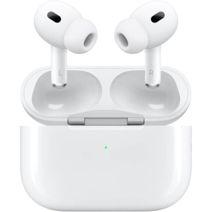 Casti True Wireless Apple AirPods Pro2 (2022), Carcasa MagSafe, Active Noise Cancellation, Bluetooth, Alb Casti True Wireless Apple AirPods Pro2 (2022), Carcasa MagSafe, Active Noise Cancellation, Bluetooth, Alb