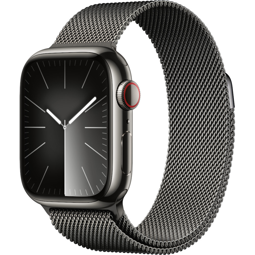 Apple Watch S9, Cellular, 41mm, Silver Stainless Steel Case, Silver Milanese Loop