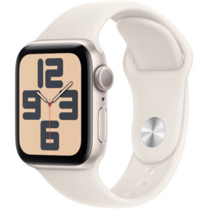 Apple Watch SE2 2024, GPS, 40mm, Starlight Aluminium Case, Starlight Sport Band, Marime M/L Apple Watch SE2 2024, GPS, 40mm, Starlight Aluminium Case, Starlight Sport Band, Marime M/L