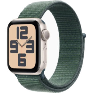 Apple Watch SE2 2024, GPS, 40mm, Starlight Aluminium Case, Lake Green Sport Loop Apple Watch SE2 2024, GPS, 40mm, Starlight Aluminium Case, Lake Green Sport Loop