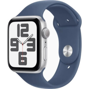 Apple Watch SE2 2024, GPS, 44mm, Silver Aluminium Case, Denim Sport Band, Marime S/M Apple Watch SE2 2024, GPS, 44mm, Silver Aluminium Case, Denim Sport Band, Marime S/M