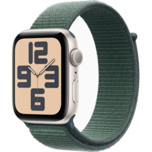 Apple Watch SE2 2024, GPS, 44mm, Starlight Aluminium Case, Lake Green Sport Loop Apple Watch SE2 2024, GPS, 44mm, Starlight Aluminium Case, Lake Green Sport Loop