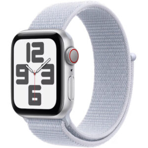 Apple Watch SE2 2024, GPS, Cellular, 40mm, Silver Aluminium Case, Blue Cloud Sport Loop Apple Watch SE2 2024, GPS, Cellular, 40mm, Silver Aluminium Case, Blue Cloud Sport Loop