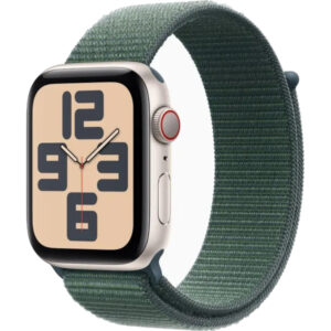 Apple Watch SE2 2024, GPS, Cellular, 44mm, Starlight Aluminium Case, Lake Green Sport Loop Apple Watch SE2 2024, GPS, Cellular, 44mm, Starlight Aluminium Case, Lake Green Sport Loop