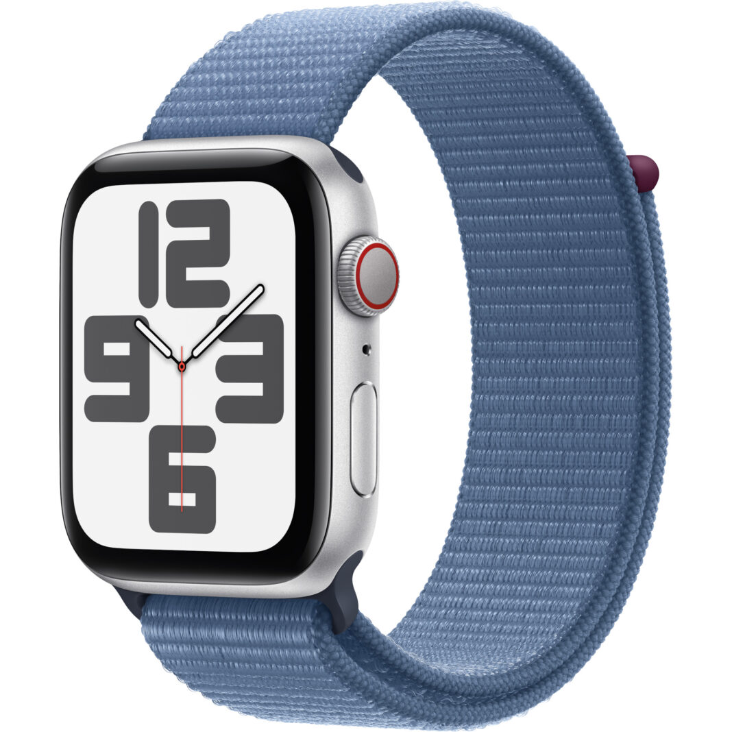 Apple Watch SE2 2023, GPS, Cellular, 44 mm, Silver Aluminium Case, Winter Blue Sport Loop Apple Watch SE2 2023, GPS, Cellular, 44 mm, Silver Aluminium Case, Winter Blue Sport Loop