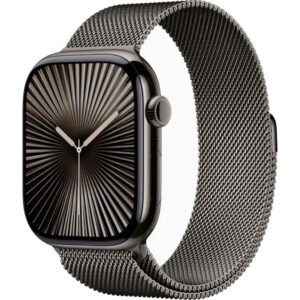 Apple Watch Seria 10, GPS + Cellular, 46 mm, Slate Titanium Case, Slate Milanese Loop, M/L Apple Watch Seria 10, GPS + Cellular, 46 mm, Slate Titanium Case, Slate Milanese Loop, M/L