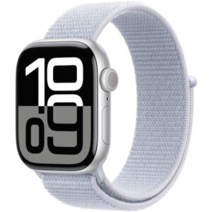 Apple Watch Series 10, GPS + Cellular, 42mm, Silver Aluminium Case, Blue Cloud Sport Loop Apple Watch Series 10, GPS + Cellular, 42mm, Silver Aluminium Case, Blue Cloud Sport Loop
